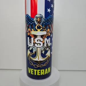 US Navy veteran tumbler with eagle
