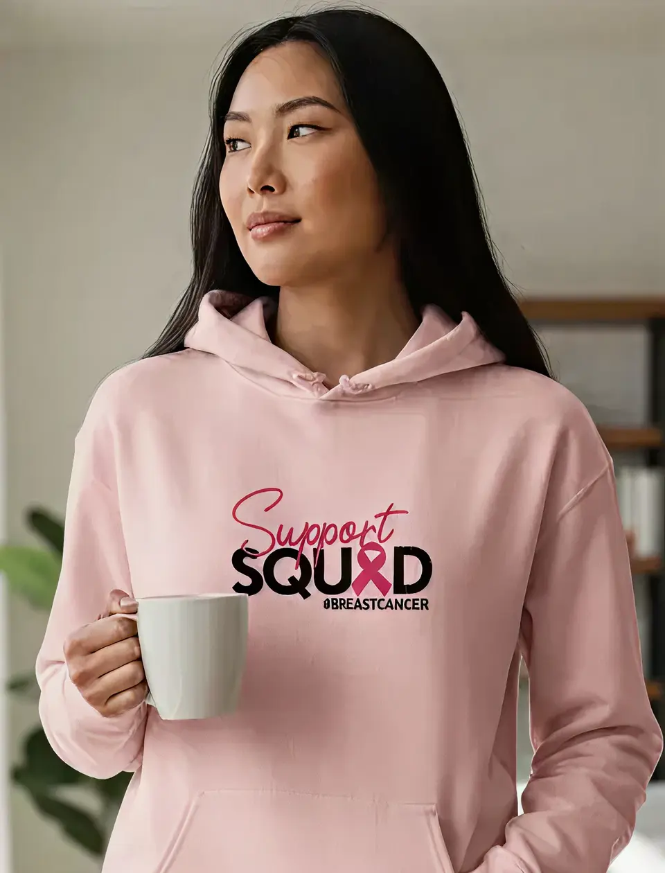 Support squad breast cancer hoodie