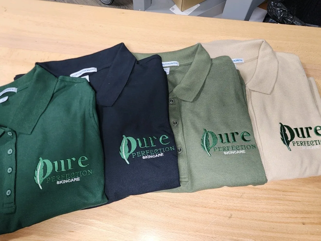 Pure Perfection Skincare embroidered shirts