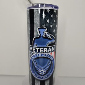Tumbler with United States Air Force design.