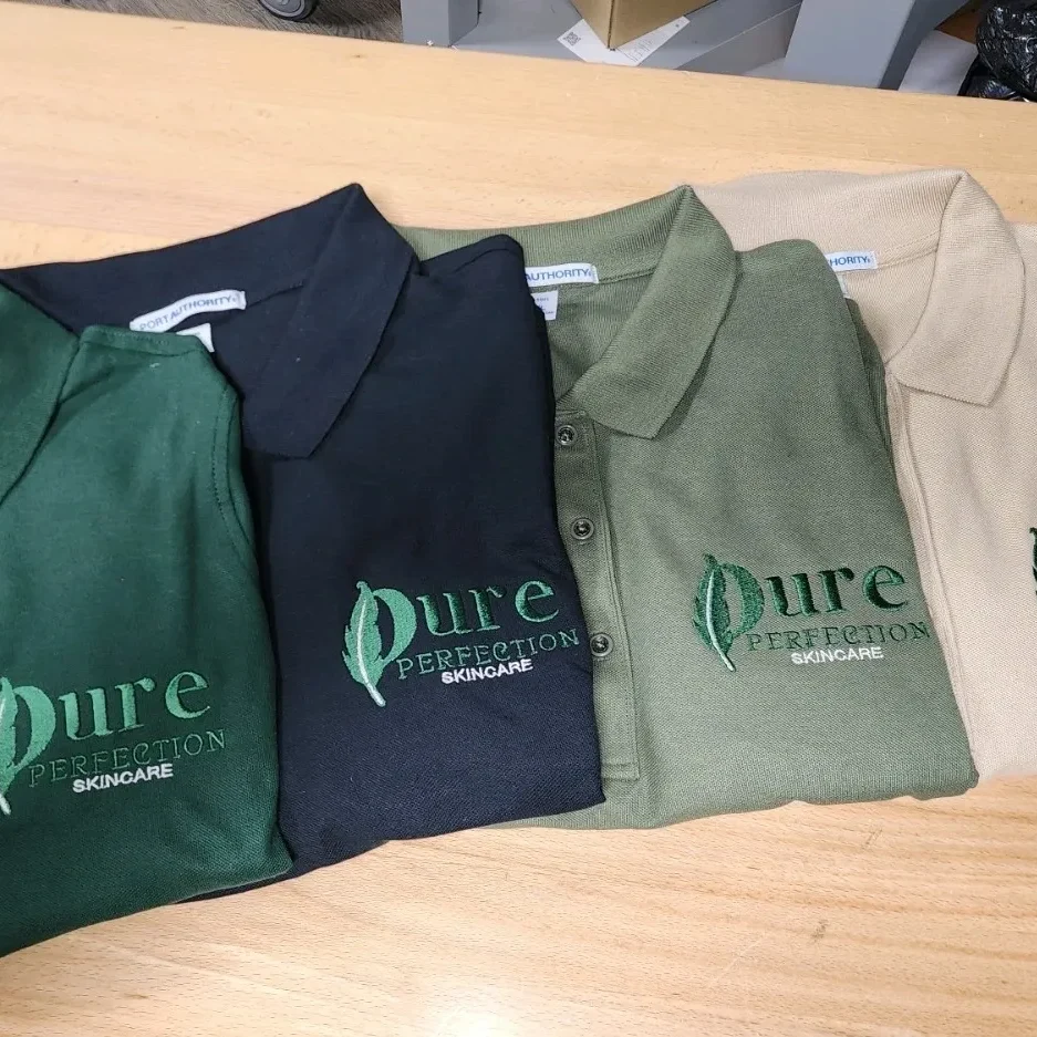 Pure Perfection Skincare embroidered shirts